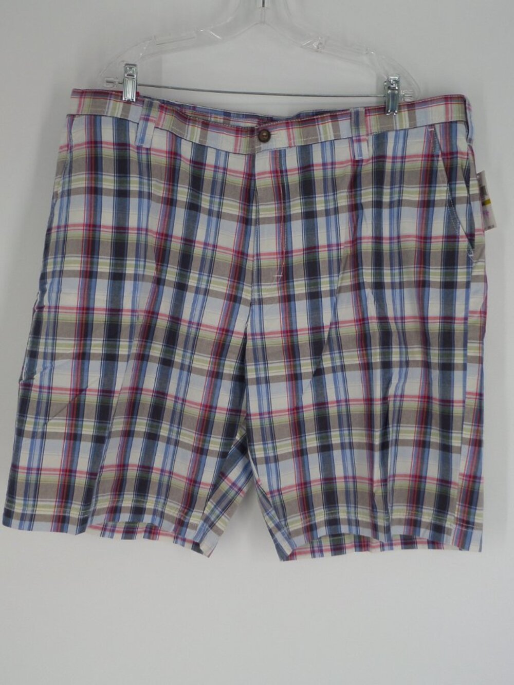 Izod Luxury Sport Multi Color Plaid Shorts SZ 44 W New With Tags